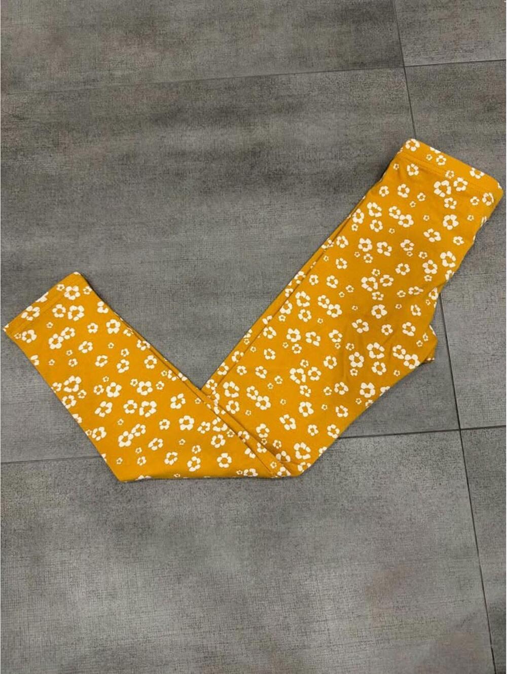 Girls • 8 • Old Navy Built-In Tough Yellow Floral Leggings